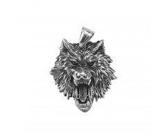 Кулон Волк из стали K547