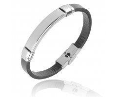 Тонкий браслет из кожи под гравировку QB405