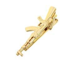 Зажим для галстука АК-47 золотой Z048