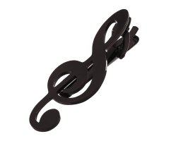 Зажим для галстука черный в виде Ноты Z056