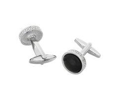 Круглые запонки с серым опалом ZP307