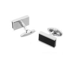 Запонки с агатом плоские ZP047