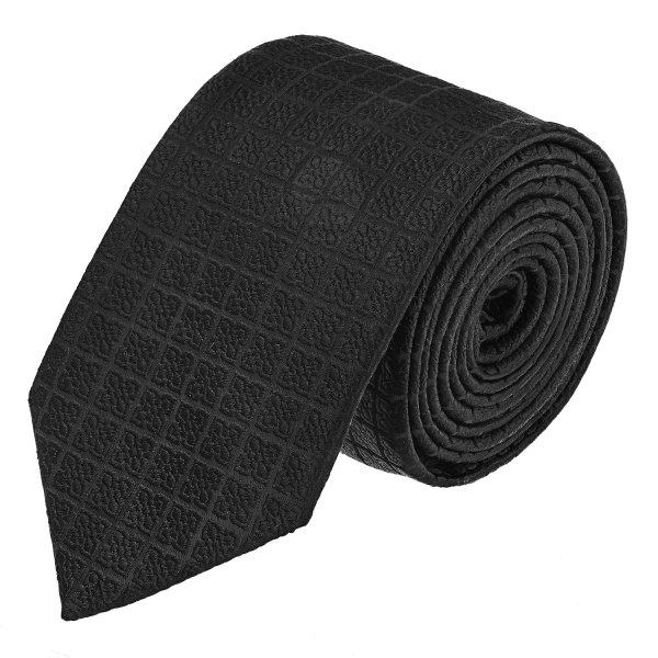 Clode галстук черный в клетку NT75