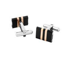 Запонки из стали двухцветные ZP007