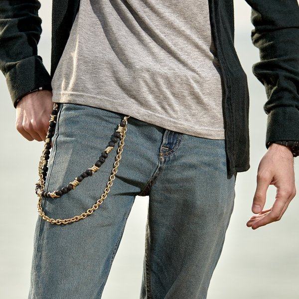 Сэт золотистых цепочек на джинсы DC018