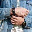 Браслет из натуральной кожи с черепом QB393