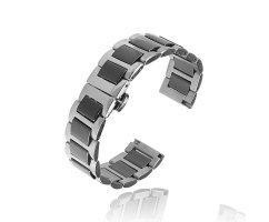 Ремешок стальной с керамикой ST326