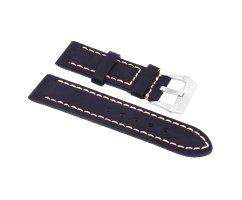 Ремешок из плотной кожи с  белой прошивкой ST271-2