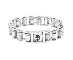 Браслет мотоцепь с черепом SB334