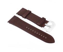 Ремешок из плотной кожи с прошивкой гармин коричневый STP04