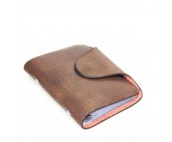 Лиам визитница на кнопке коричневая Y6211