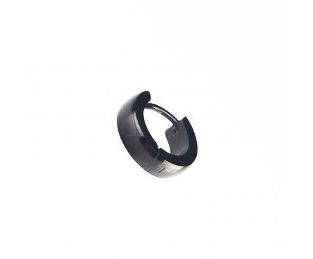 Серьга кольцо квадратная черная 13 мм SE1748