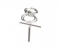 Серьга подвеска комбинированная 17 мм SE1822