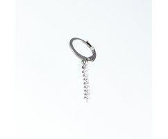 Тонкая серьга кольцо с цепочкой SE1826