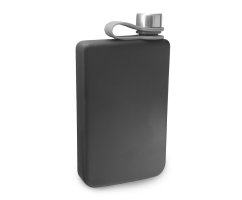 Фляга подарочная черная под гравировку F002