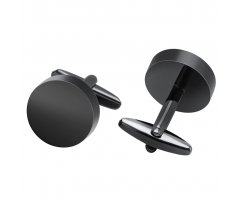 Запонки черные под гравировку ZP317