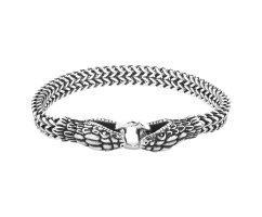 Браслет из стали тонкий со змеями SB374