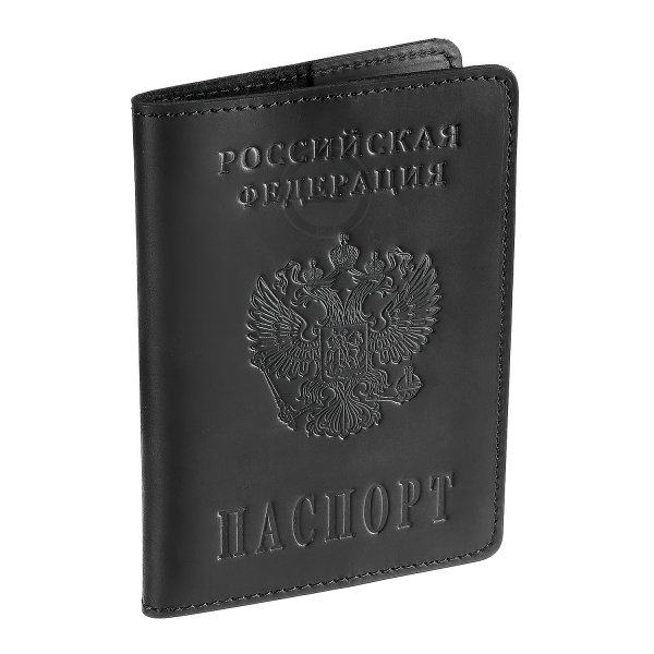 Обложка для паспорта с гербом ручной работы O40