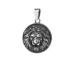 Кулон Лев аккуратный из стали K587