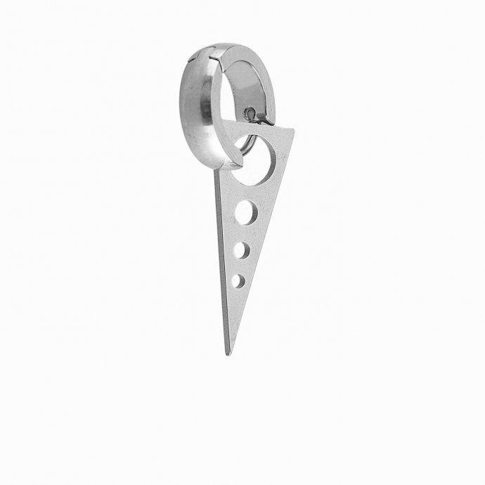Серьга кольцо с подвеской из стали SE1837