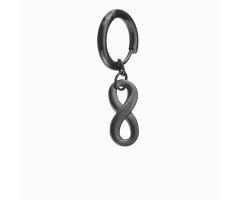Черная серьга бесконечность 17 мм SE1810