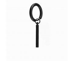 Черная серьга подвеска 17 мм SE1817