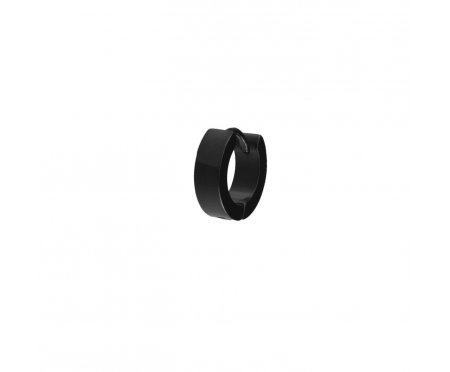 Серьга кольцо квадратная черная 13 мм SE1748
