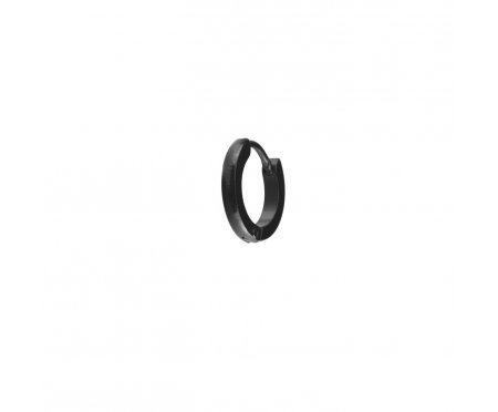 Серьга кольцо тонкая черная 13 мм SE1747