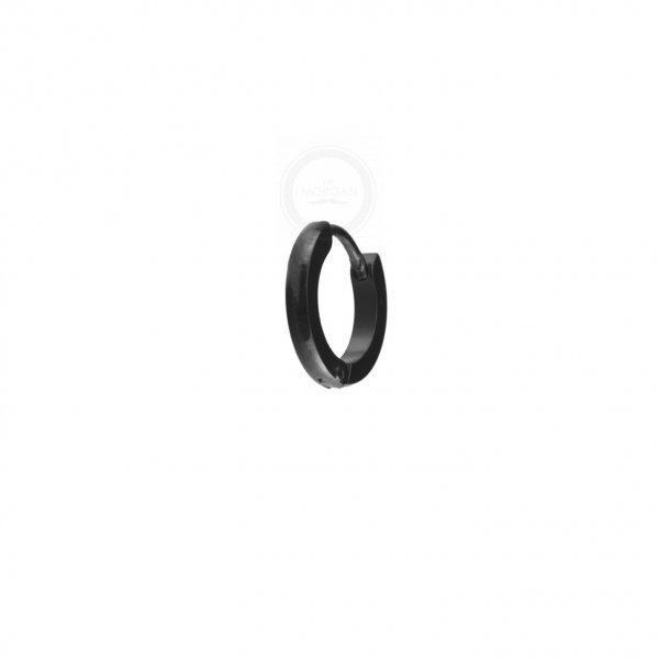 Серьга кольцо тонкая черная 13 мм SE1747