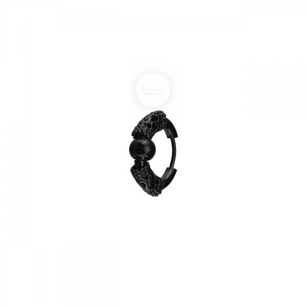 Серьга кольцо круглая черная 17 мм SE1731