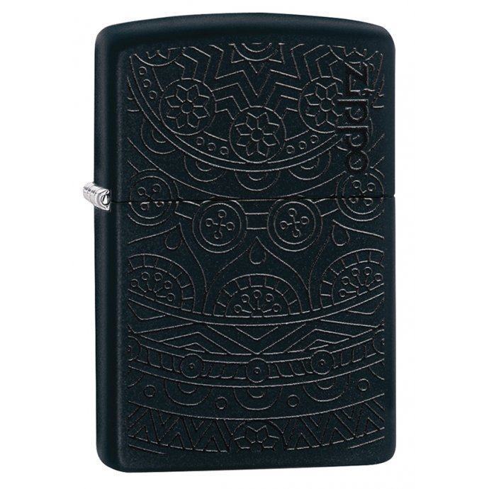 Зажигалка Zippo Black Matte Tone on Tone Design Zip29989