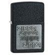 Zip363 Зажигалка Zippo Black Crackle Silver