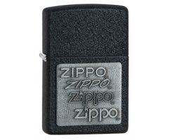 Zip363 Зажигалка Zippo Black Crackle Silver