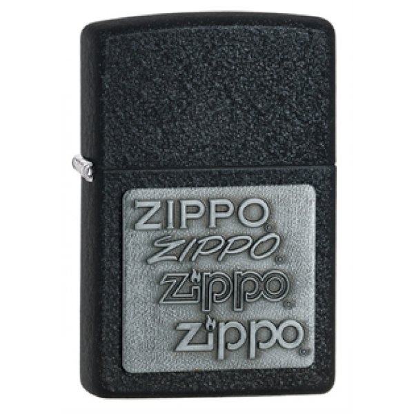 Zip363 Зажигалка Zippo Black Crackle Silver