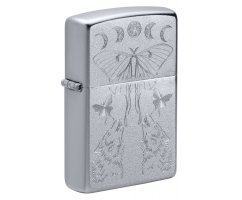 Зажигалка Zippo Satin Chrome™ Butterfly and Wolf Zip49591