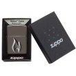 Зажигалка Zippo Armor High Polish Black Ice Flame Design ZIPPO Zip29928