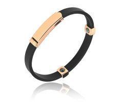 Браслет каучуковый цвет розовое золото KB1605