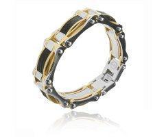 Браслет из стали массивный с троссами SB327