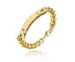 Браслет золотистый с пластинкой под гравировку SB186