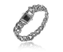 Браслет стальной с эмалевой вставкой SB55