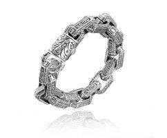 Браслет объемный с резными звеньями SB8272