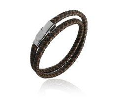 Браслет кожаный на два оборота QB2701