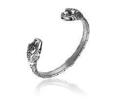 Браслет викинга из стали резной SB081