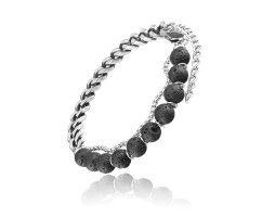 Комбинированный браслет из стали и камней SH8471