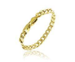 Браслет из стали панцирный золотистый SB8267