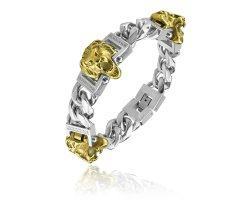 Массивный браслет с головами львов SB310