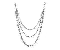 Сэт серебристых цепочек на джинсы DC017-2