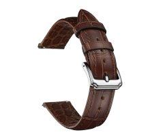 Ремешок из кожи крокодила коричневый ST300