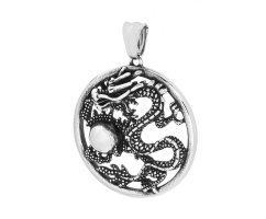 Кулон дракон из стали K606