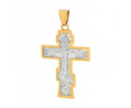 Кулон крестик православный оксидированный K614